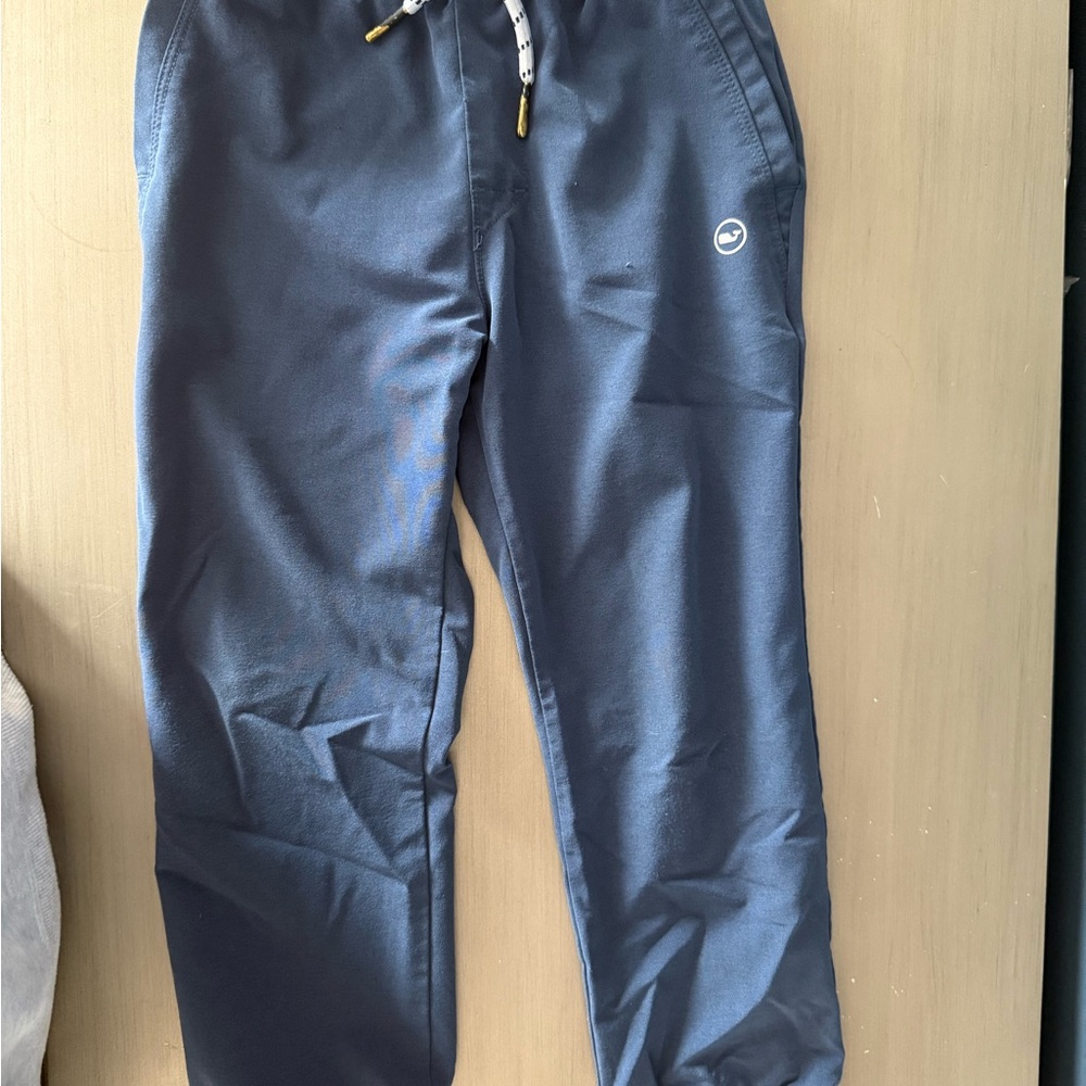 Vineyard Vines Blue Joggers with Elastic Waistband and Logo